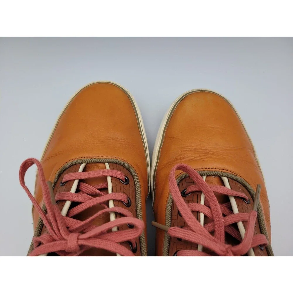 Puma Alexander McQueen Tan Woven Leather Sneakers 356139-02 Men's Size 10 MCQ